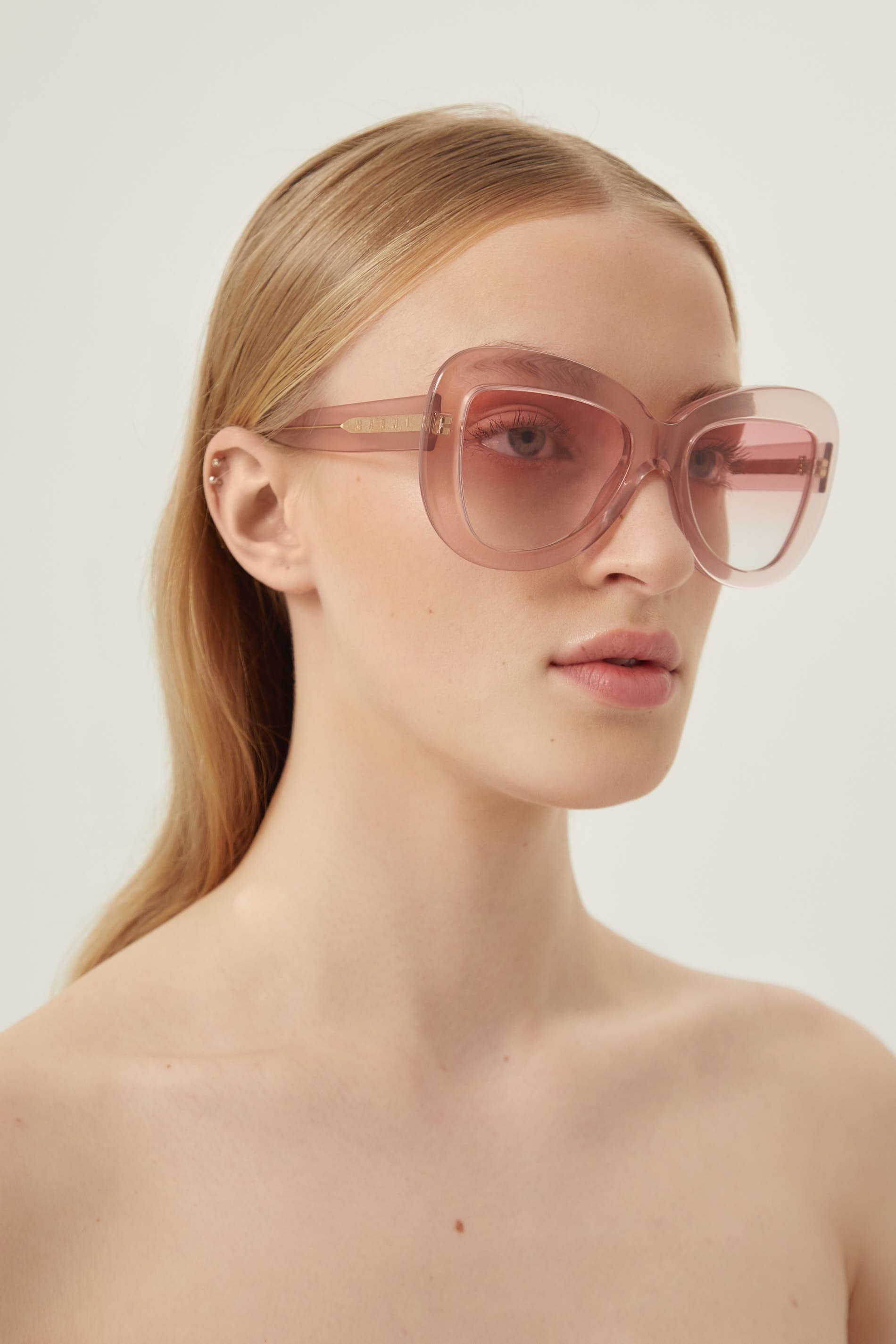Marni butterfly milky pink sunglasses gr - Eyewear Club