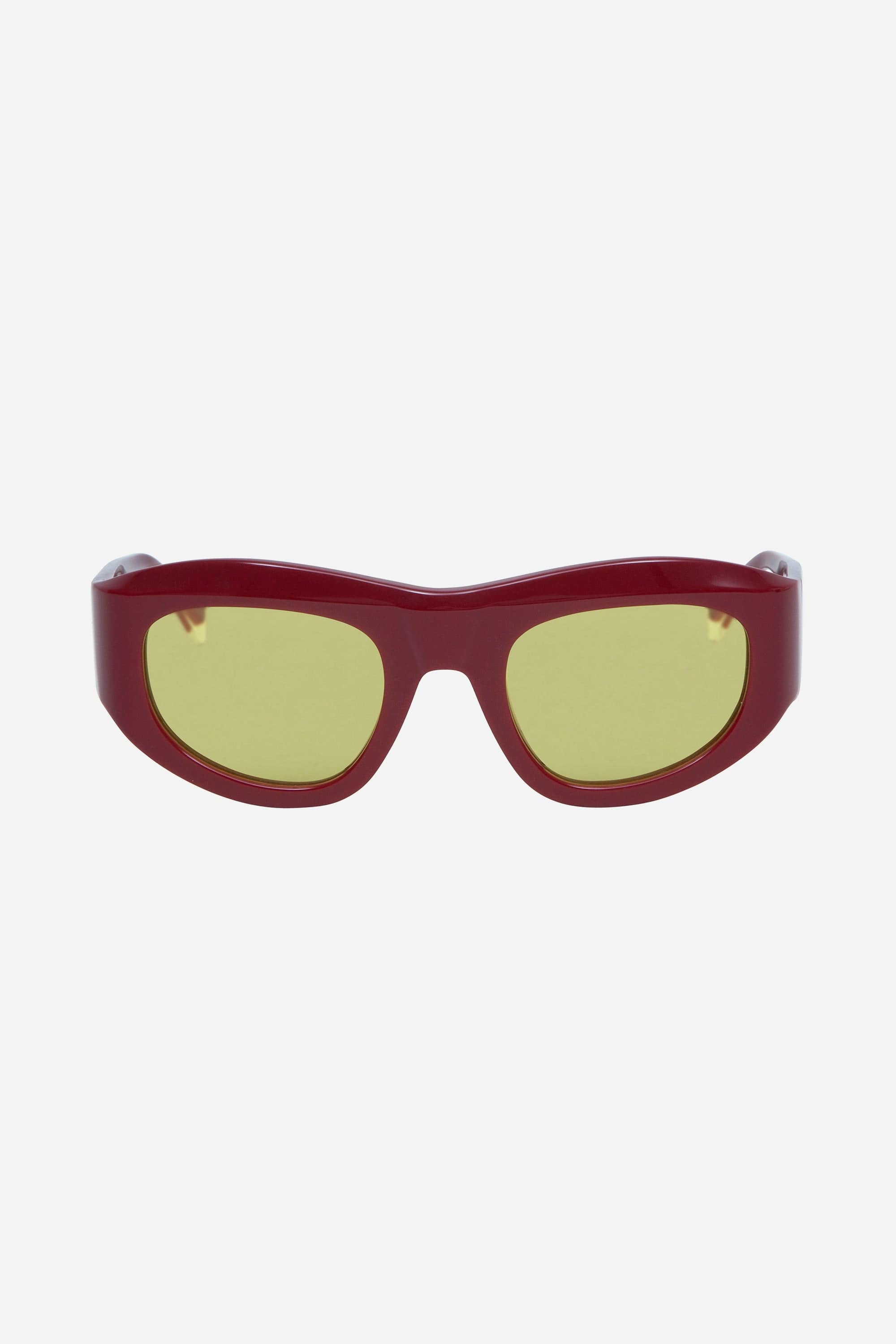 EXCLUSIVE Gigi Studios wrap around red sunglasses - Eyewear Club