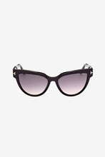 Load image into Gallery viewer, Tom Ford black feminine cat eye sunglasses
