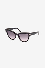 Load image into Gallery viewer, Tom Ford black feminine cat eye sunglasses
