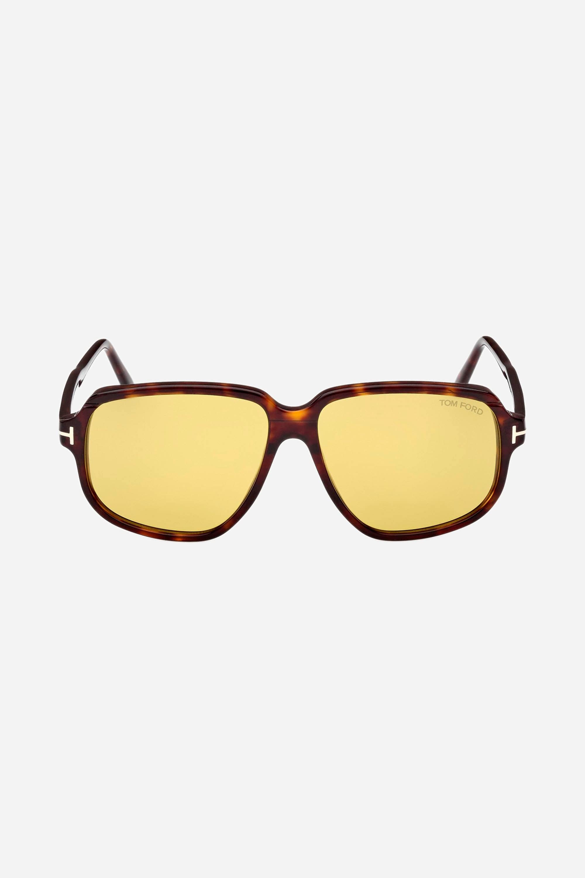 Tom Ford havana sunglasses with yellow lenses - Eyewear Club