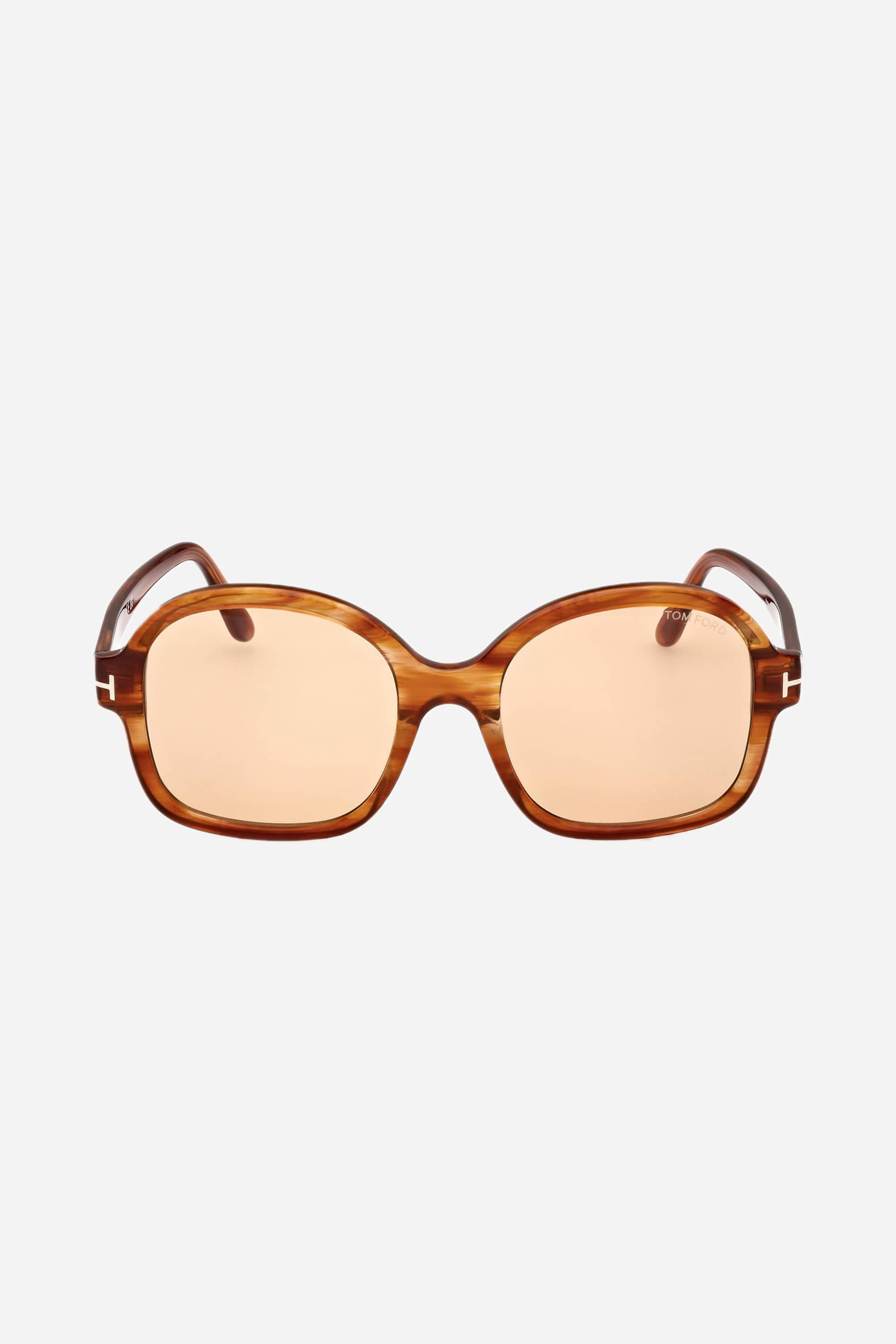 Tom Ford butterfly eye sunglasses in dark havana - Eyewear Club