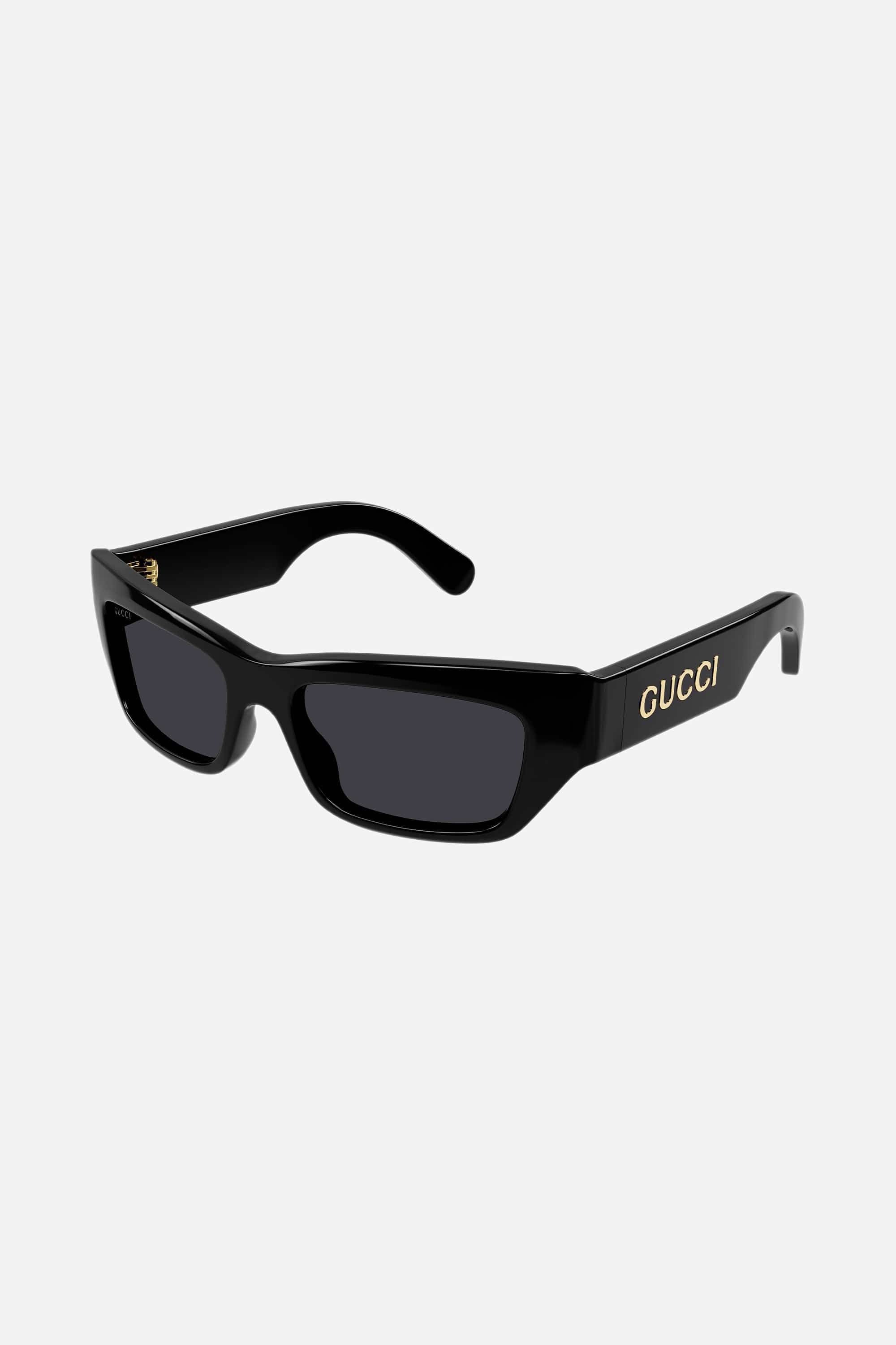 Gucci black runway wrap sunglasses - Eyewear Club