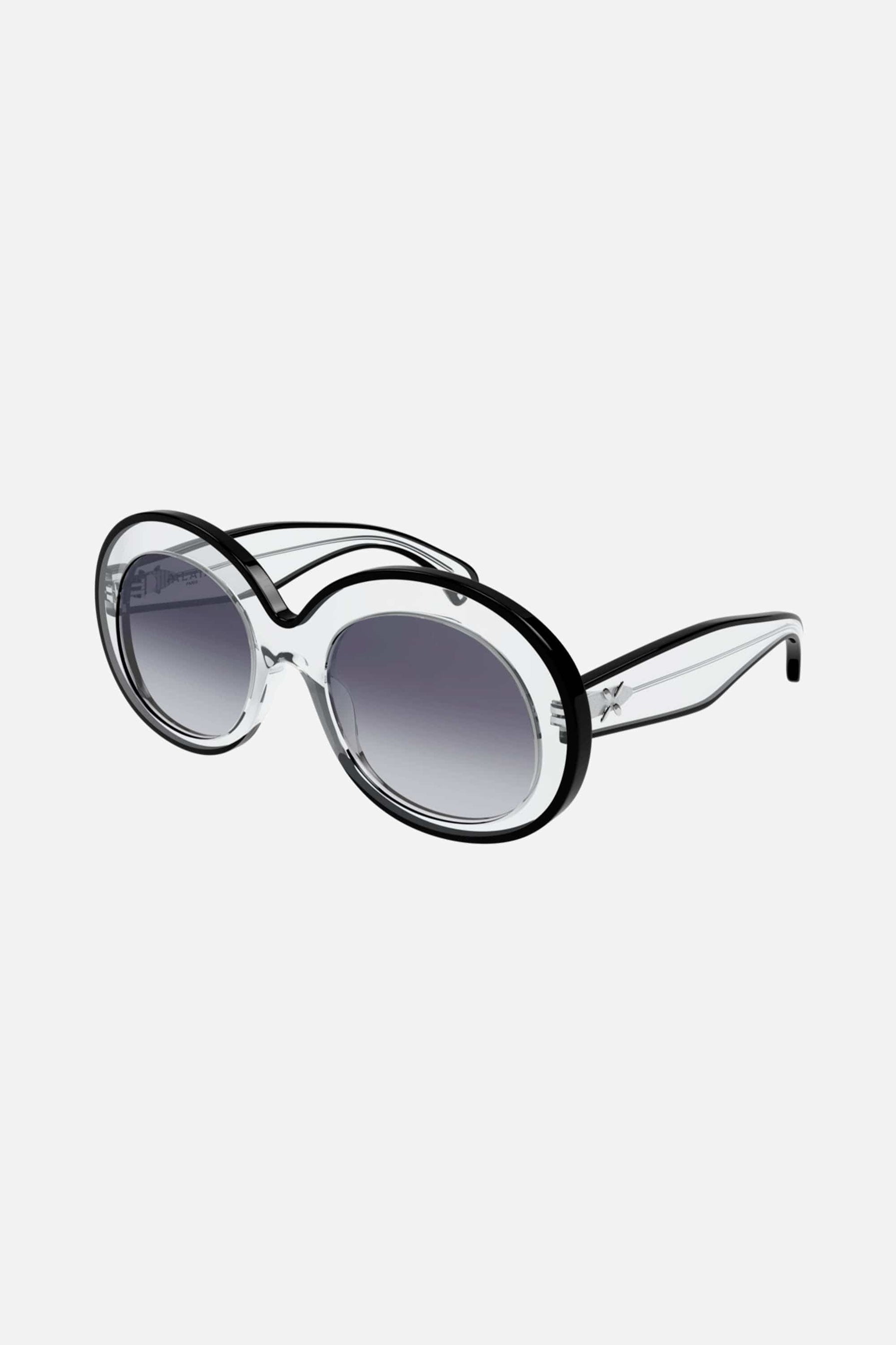 Alaia oval black and crystal sunglasses - Eyewear Club