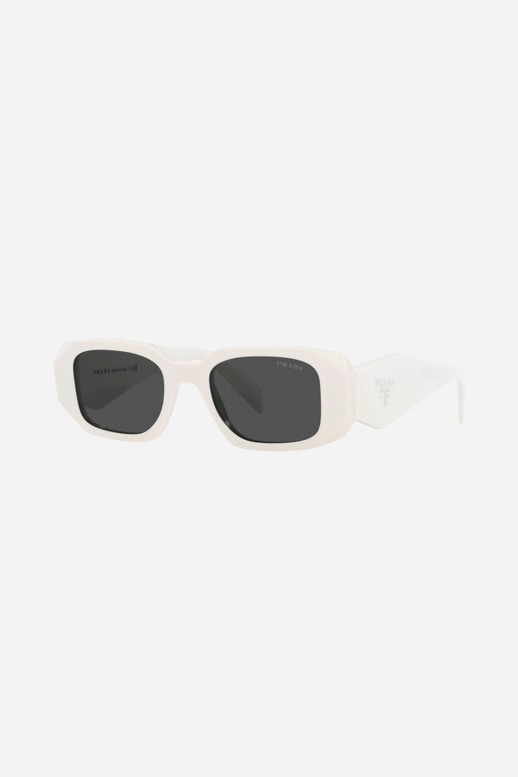 Available October 22 -Prada symbol white oval sunglasses - Eyewear Club