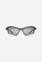 Load image into Gallery viewer, Balenciaga Bat rectangle sunglasses in silver - Eyewear Club
