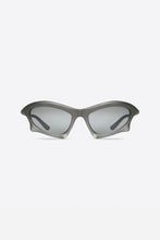 Load image into Gallery viewer, Balenciaga Bat rectangle sunglasses in silver - Eyewear Club
