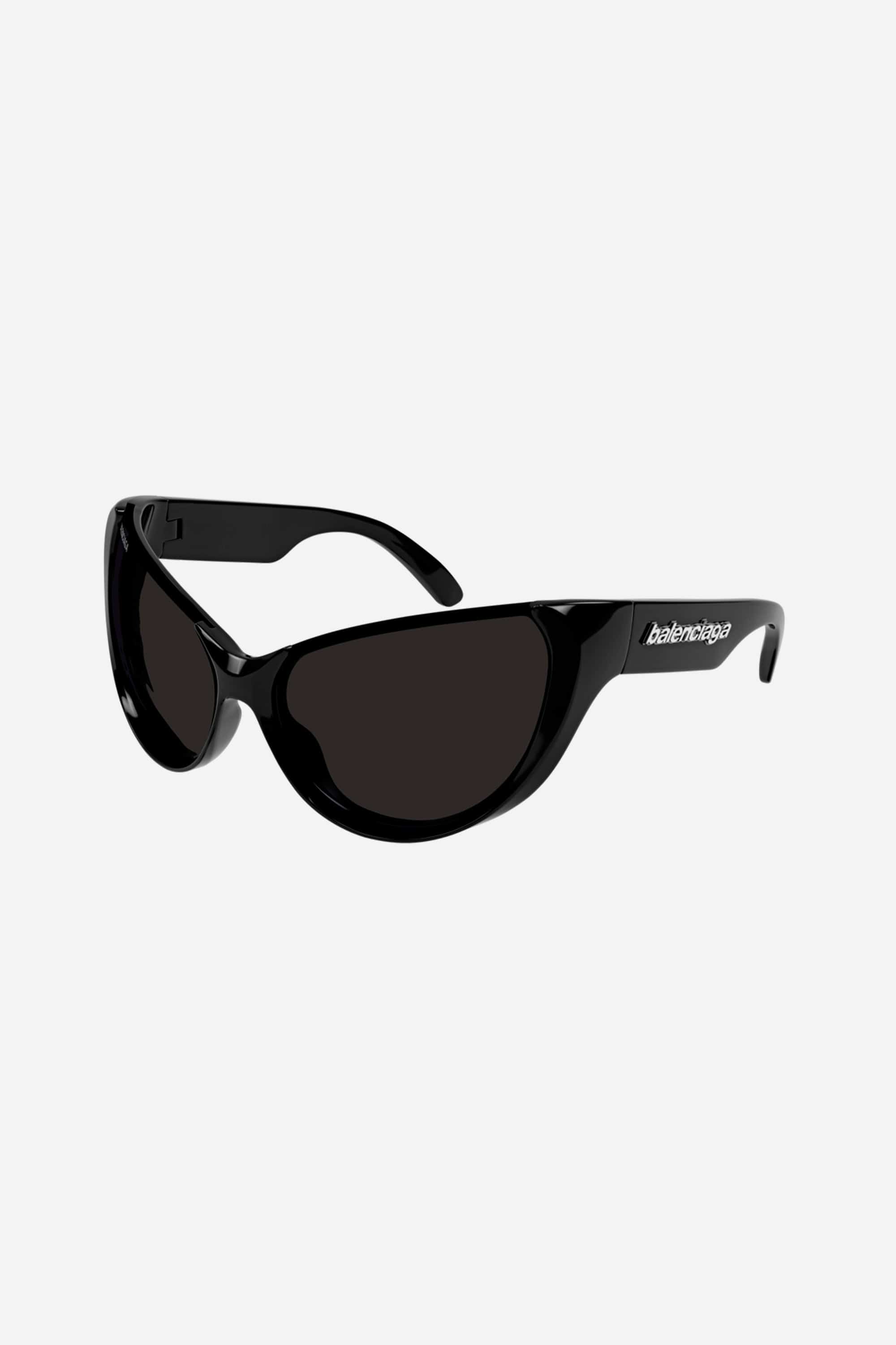 Balenciaga black wrap around sunglasses - Eyewear Club