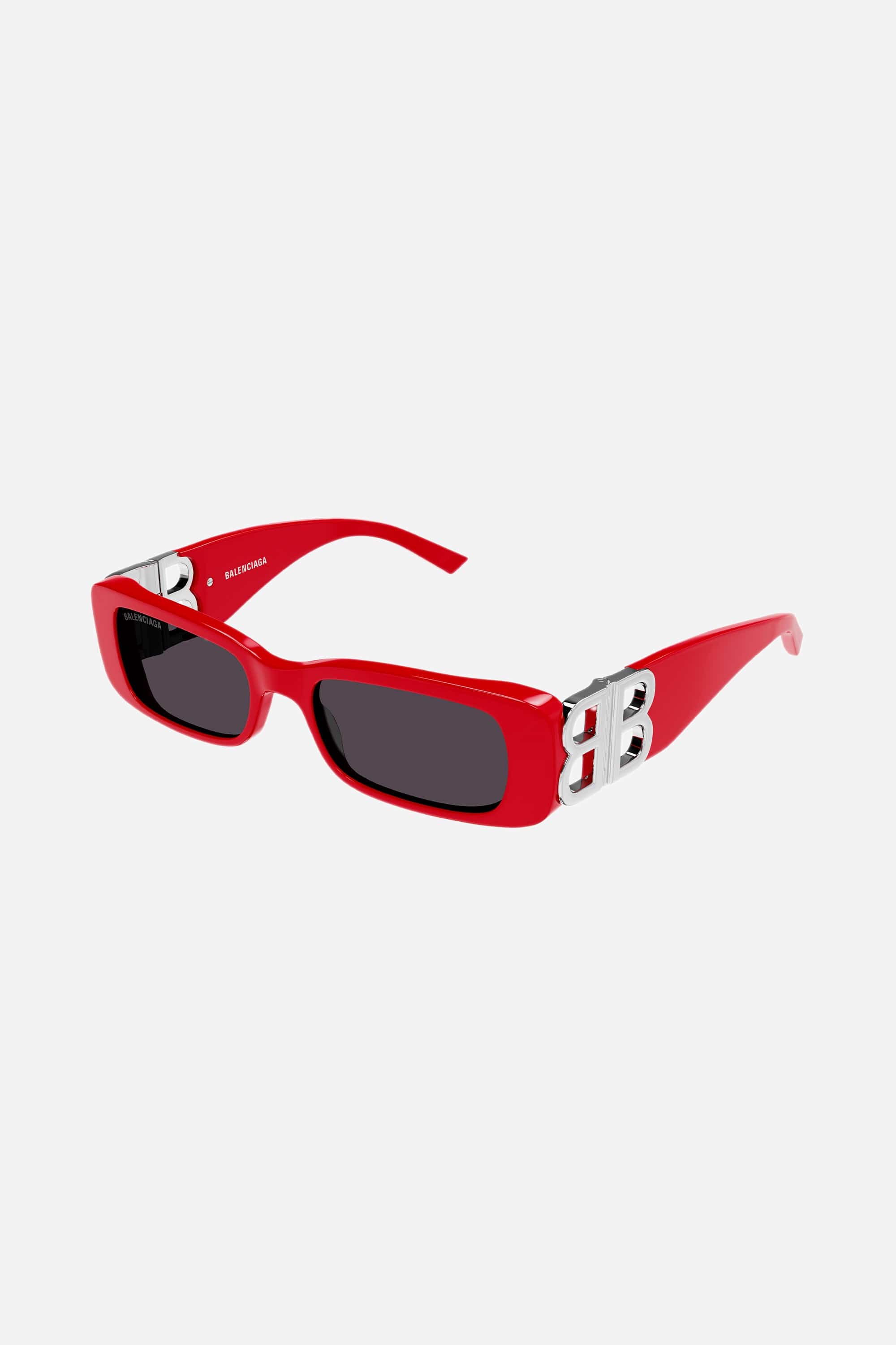 Balenciaga Dynasty red sunglasses featuring BB logo - Eyewear Club