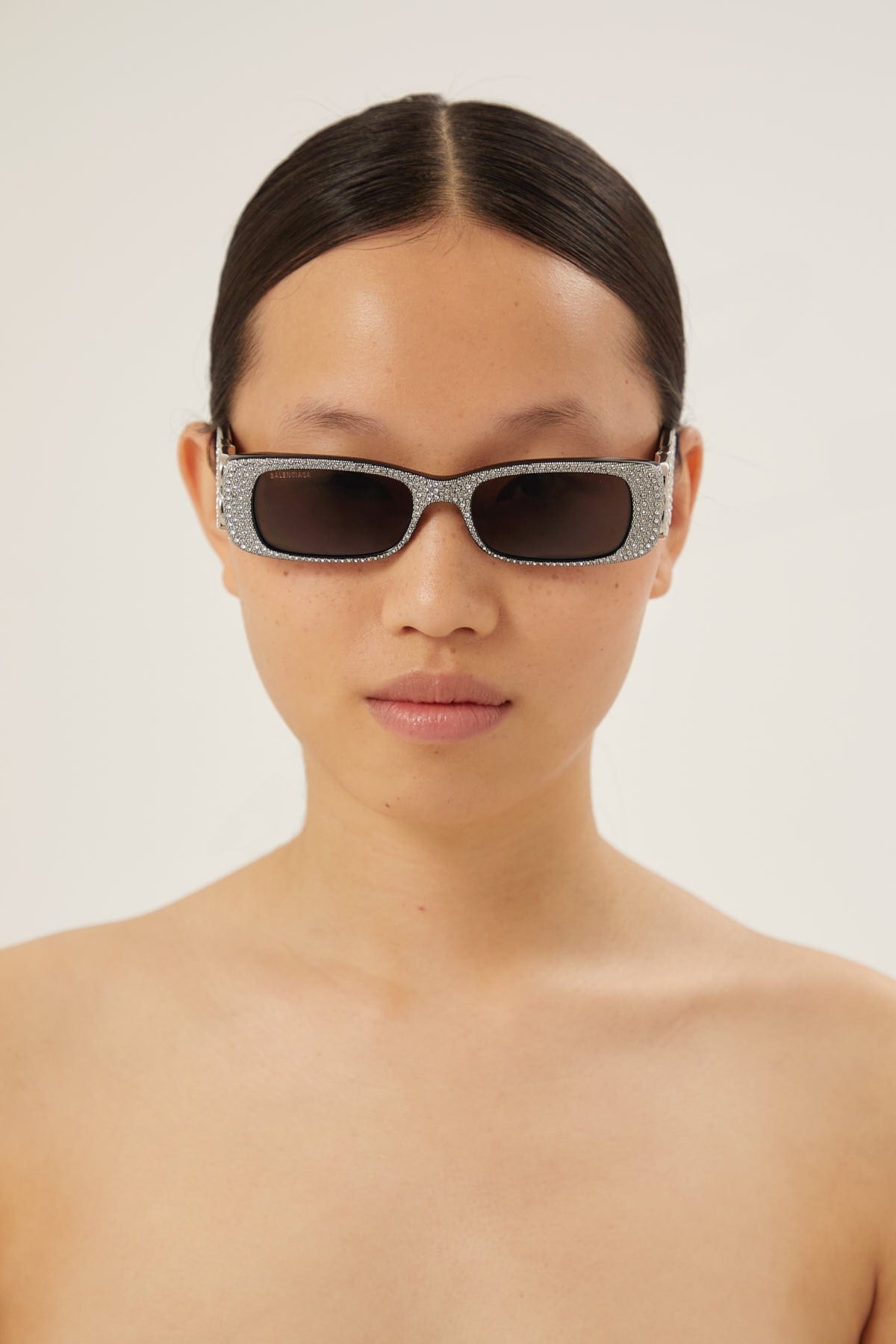 Balenciaga Dynasty sunglasses with Swarovski featuring BB logo - Eyewear Club
