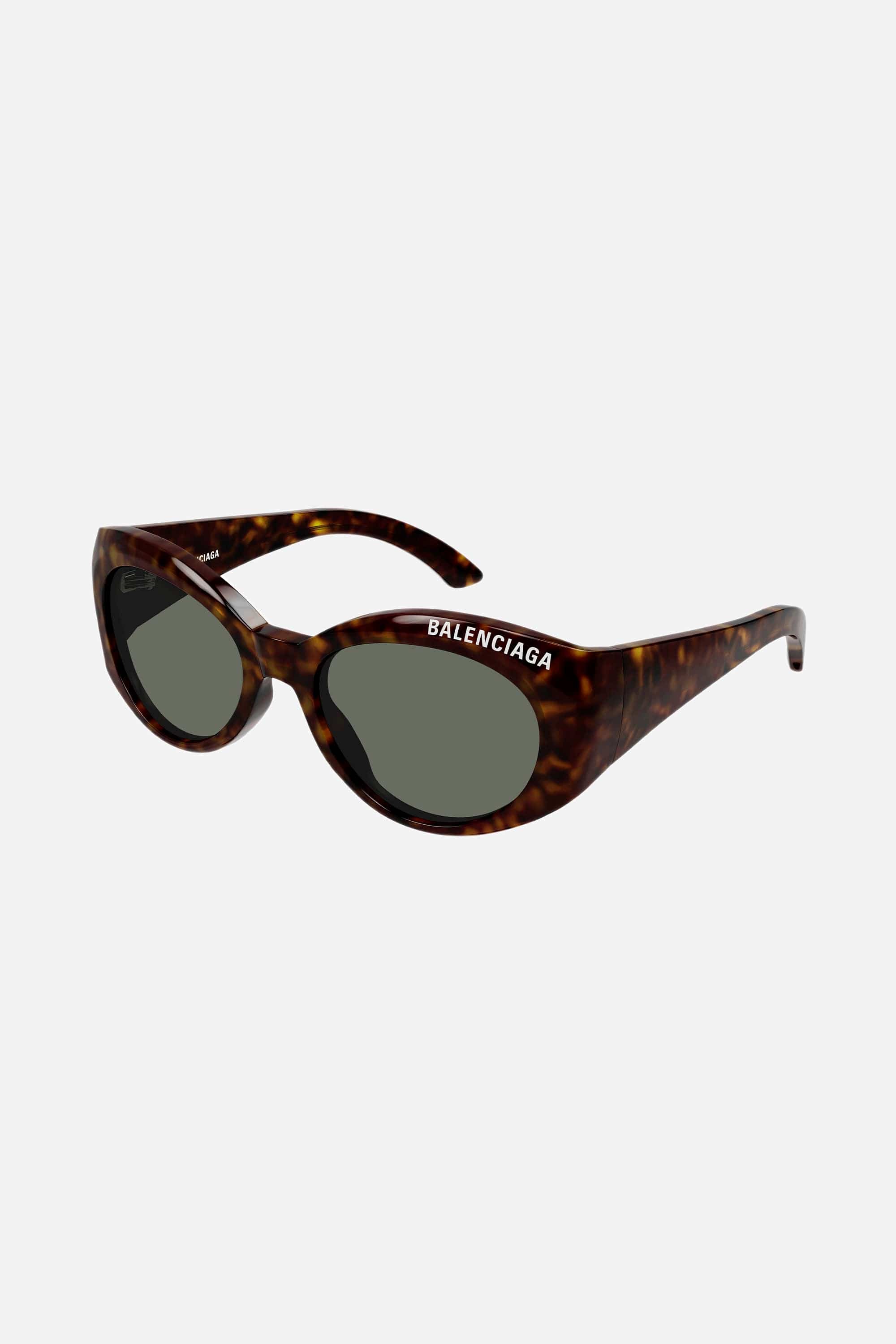Balenciaga havana oval sunglasses - Eyewear Club