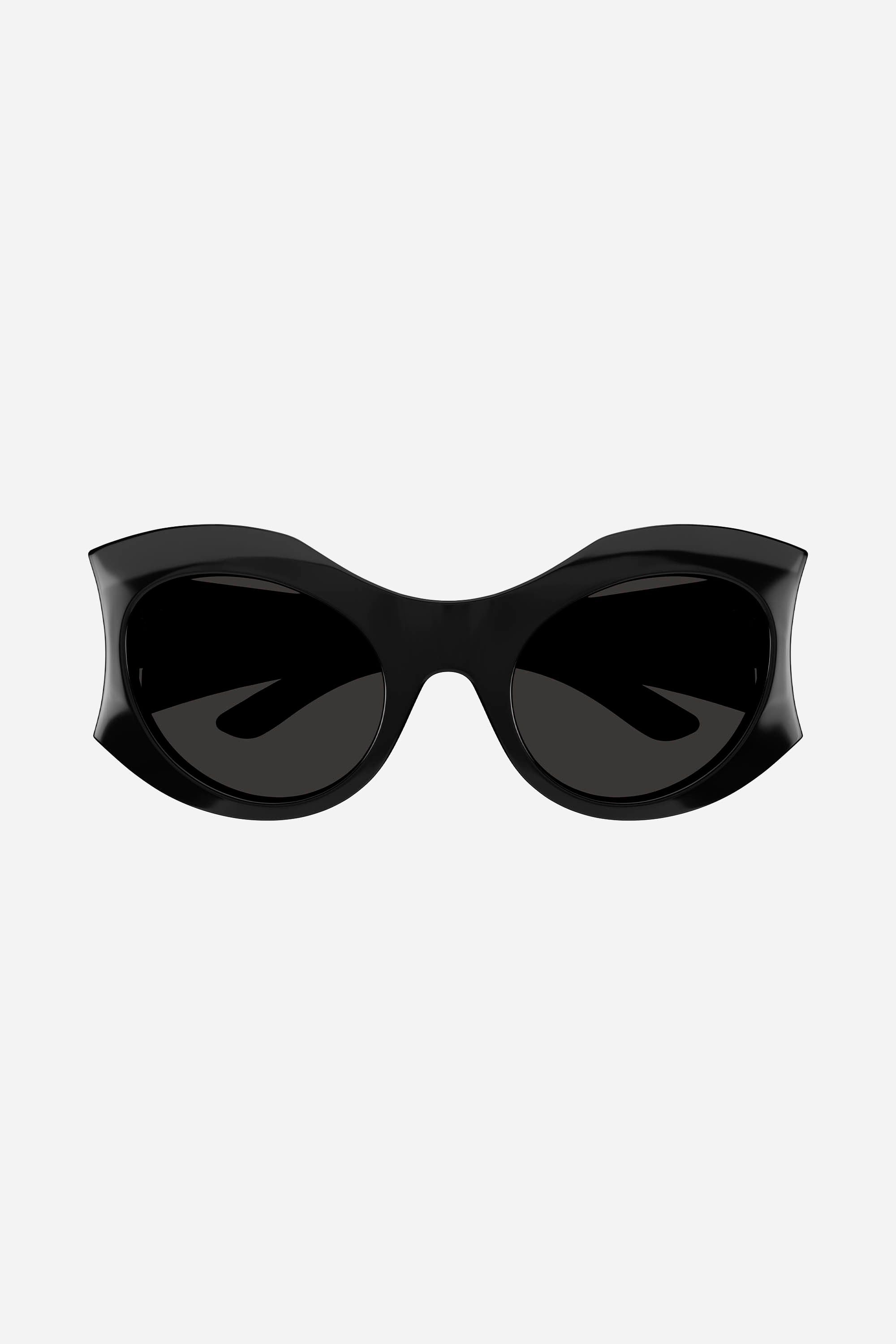 Balenciaga hourglass round sunglasses in black - Eyewear Club