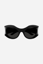 Load image into Gallery viewer, Balenciaga hourglass round sunglasses in black - Eyewear Club
