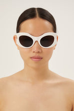 Load image into Gallery viewer, Balenciaga hourglass round sunglasses in white - Eyewear Club
