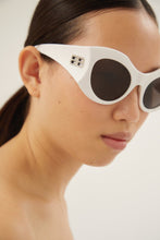 Load image into Gallery viewer, Balenciaga hourglass round sunglasses in white - Eyewear Club
