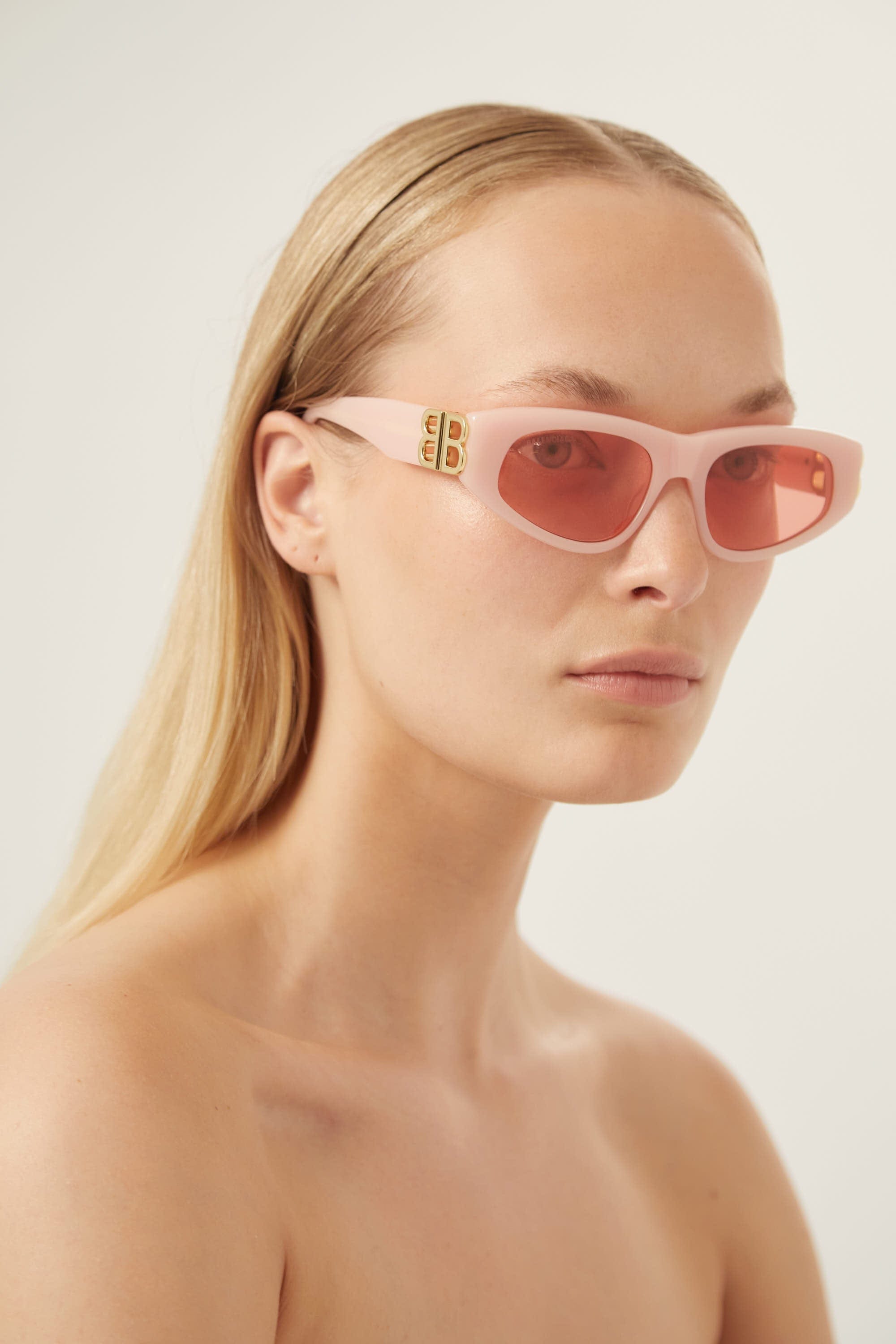 Balenciaga pink cat-eye BB sunglasses - Eyewear Club