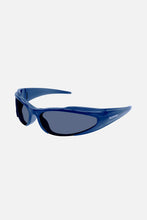 Load image into Gallery viewer, Balenciaga reverse Xpander wrap rectangle blue sporty sunglasses - Eyewear Club

