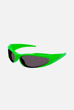 Load image into Gallery viewer, Balenciaga reverse Xpander wrap rectangle green sporty sunglasses - Eyewear Club
