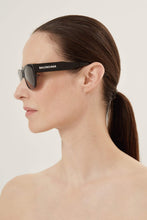 Load image into Gallery viewer, Balenciaga slim rectangular black sunglasses - Eyewear Club
