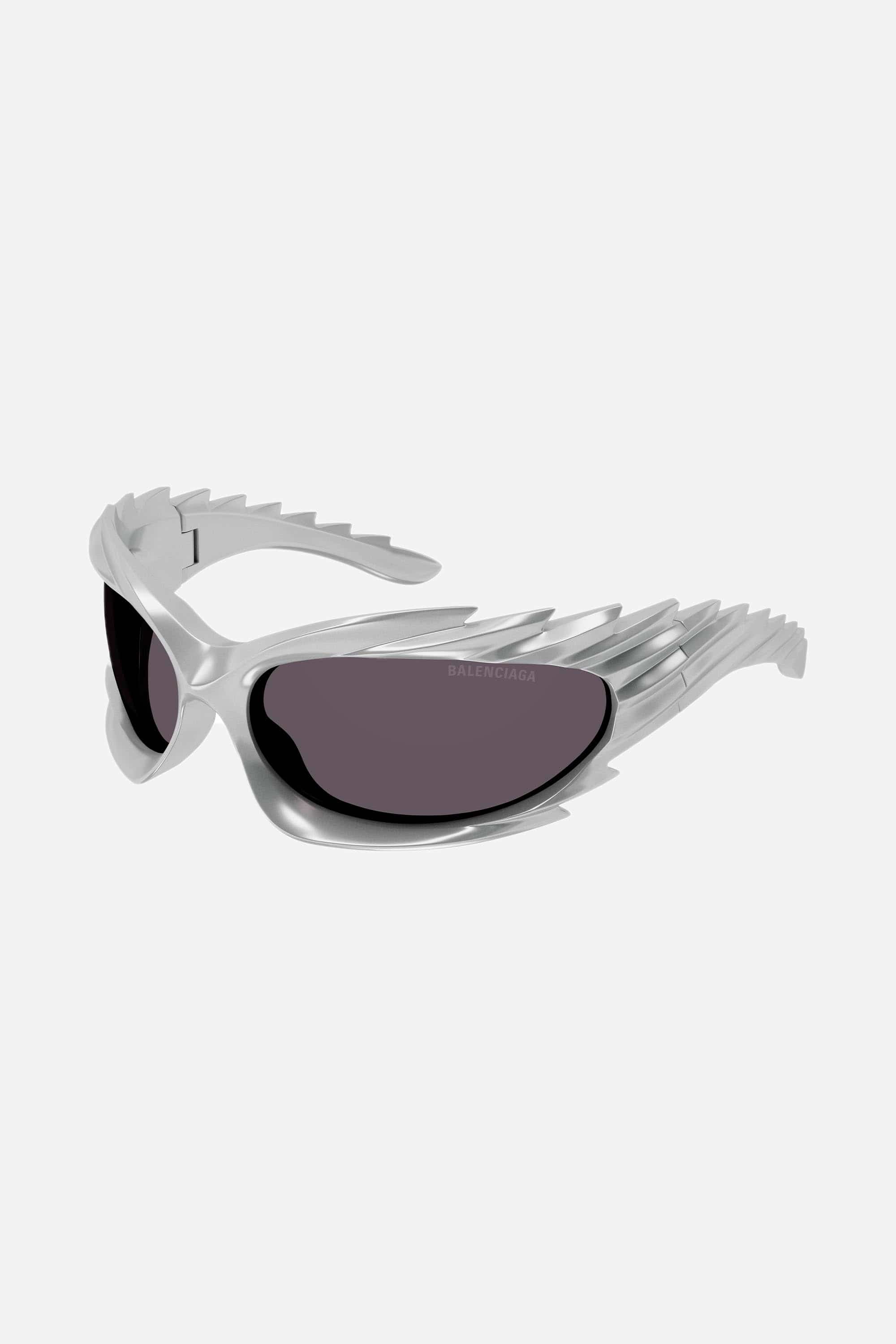 Balenciaga Spike rectangle sunglasses in grey - Eyewear Club