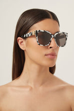 Load image into Gallery viewer, Balenciaga squared femenine zebra sunglasses with BB folding - Eyewear Club
