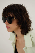Load image into Gallery viewer, Balenciaga ultra slim black cat-eye sunglasses - Eyewear Club
