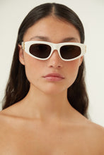 Load image into Gallery viewer, Balenciaga white and gold cat-eye BB sunglasses - Eyewear Club
