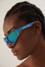 Load image into Gallery viewer, Balenciaga Xpander blue wrap around sunglasses - Eyewear Club

