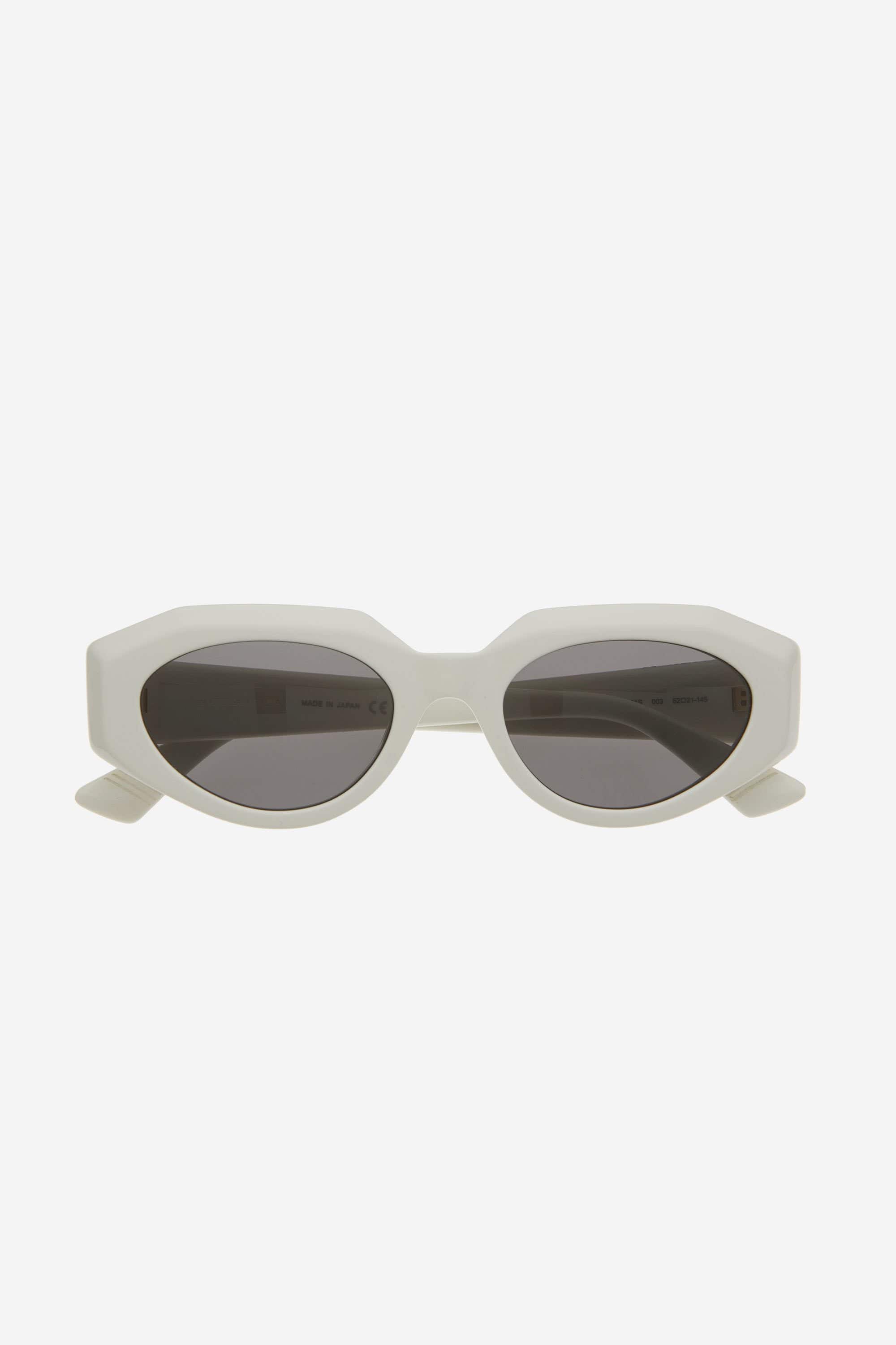 Bottega Veneta bold oval femenine ivory sunglasses - Eyewear Club