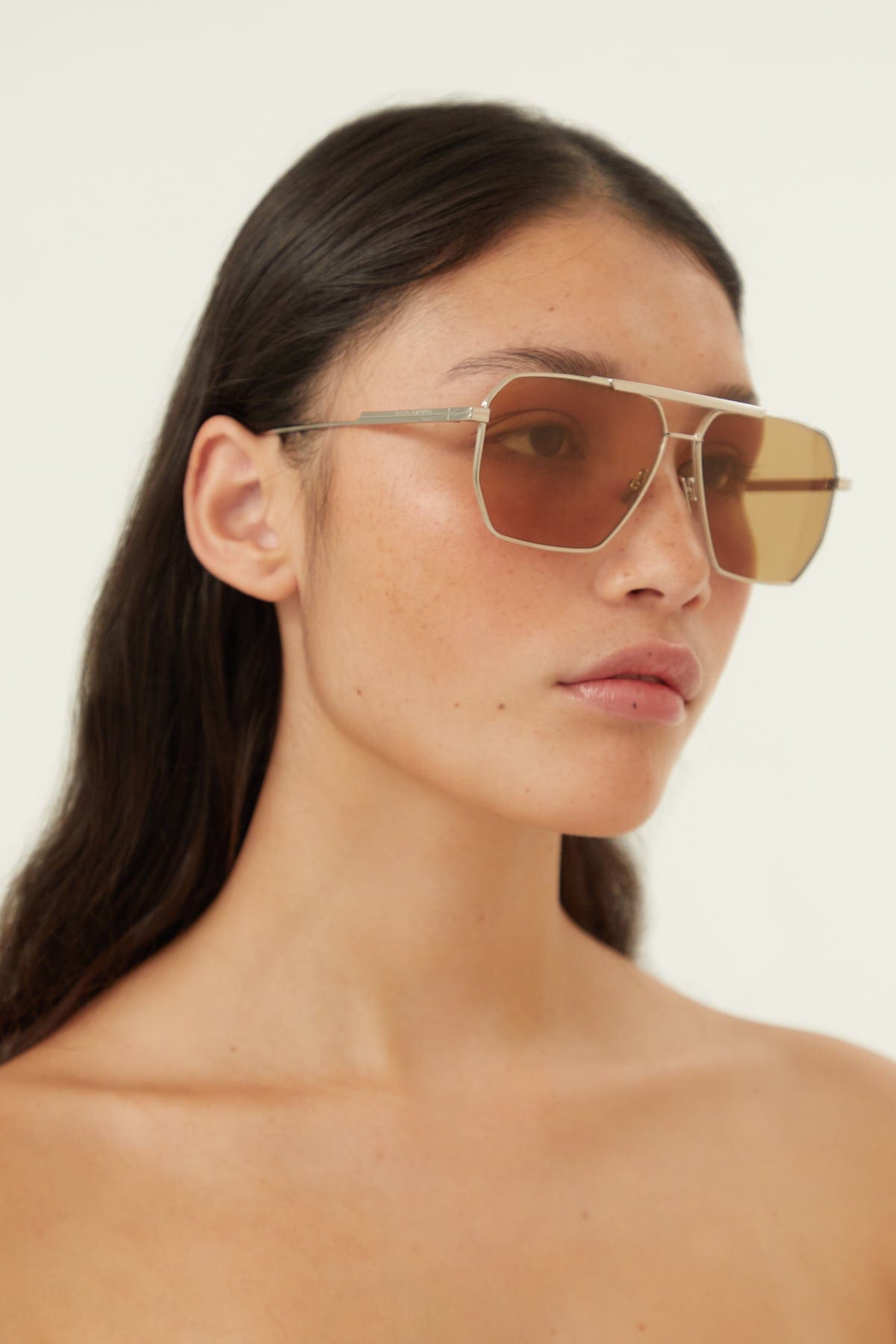 Bottega Veneta caravan silver sunglasses - Eyewear Club