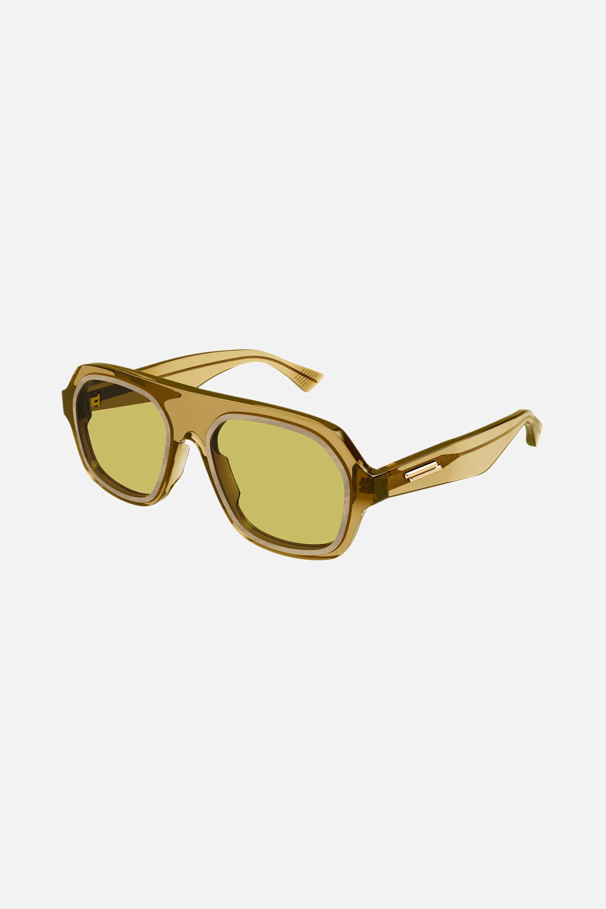 Bottega Veneta caravan yellow sunglasses - Eyewear Club