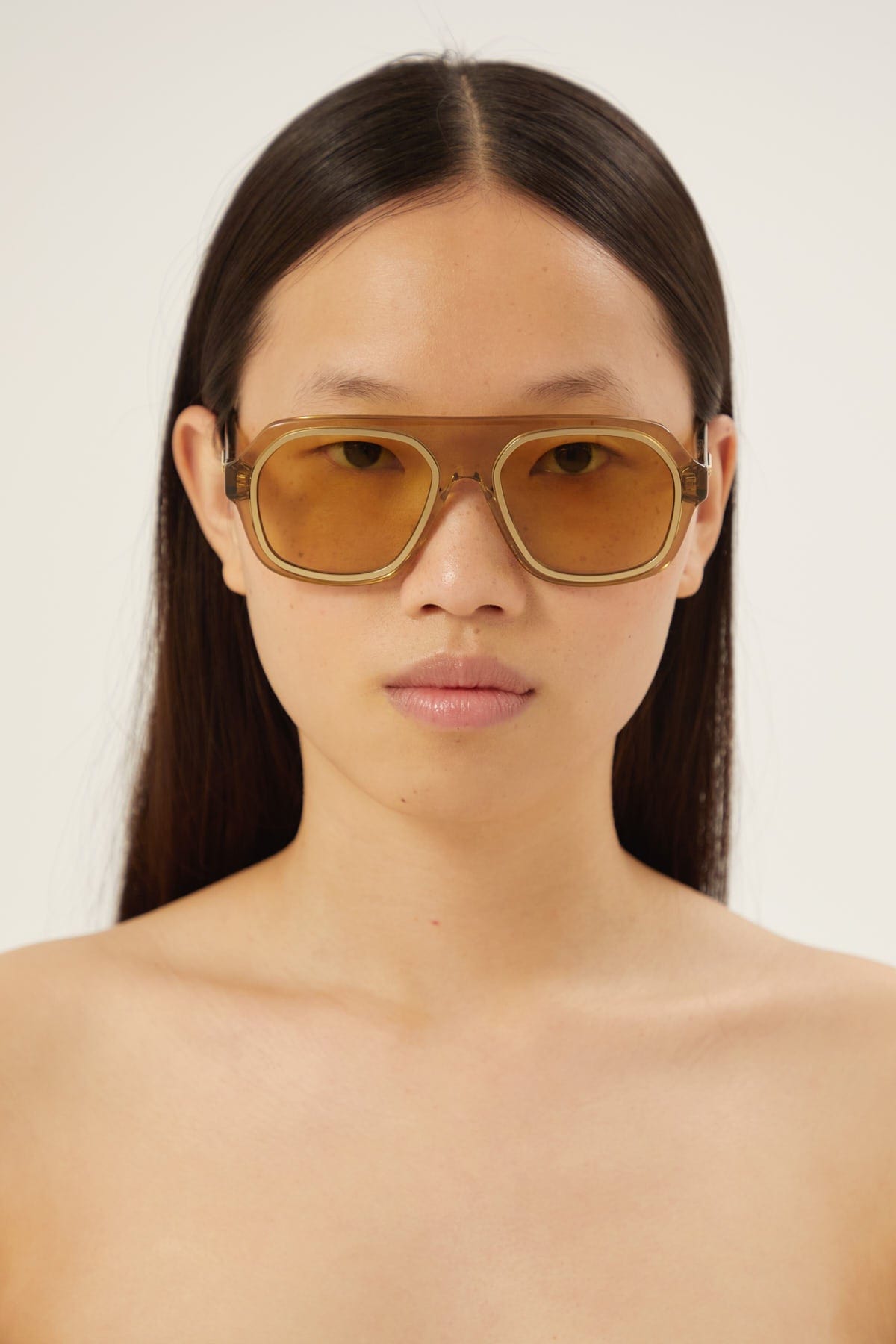Bottega Veneta caravan yellow sunglasses - Eyewear Club