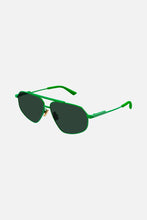 Load image into Gallery viewer, Bottega Veneta geometric caravan metal green sunglasses - Eyewear Club
