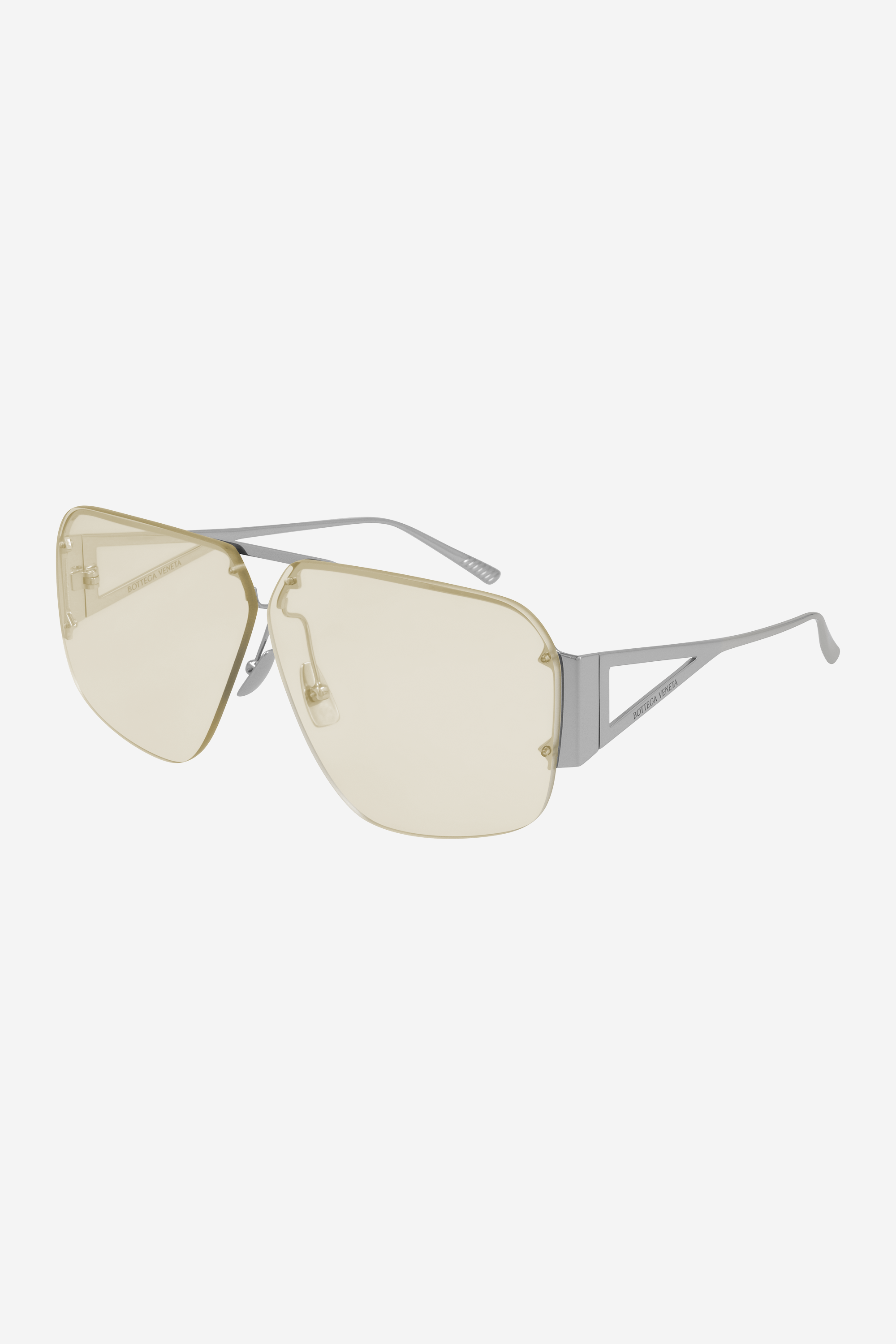 Bottega Veneta geometric caravan silver shades - Eyewear Club