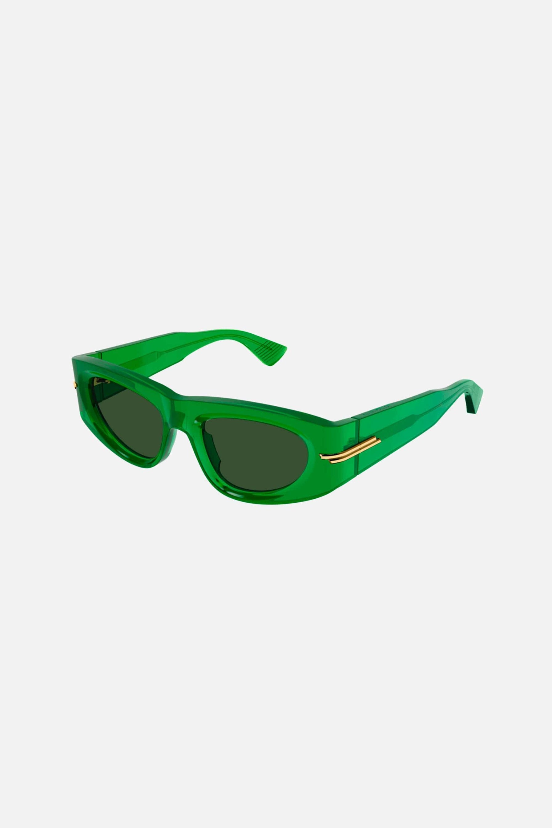 Bottega Veneta green rectangular sunglasses - Eyewear Club