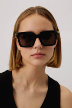 Load image into Gallery viewer, Bottega Veneta iconic squared black acetate sunglasses

