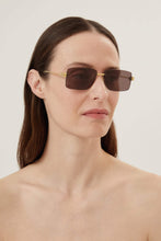 Load image into Gallery viewer, Bottega Veneta rimless brown and gold sunglasses - Eyewear Club
