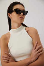 Load image into Gallery viewer, Bottega Veneta sculptured cat-eye edgy black sunglasses - Eyewear Club
