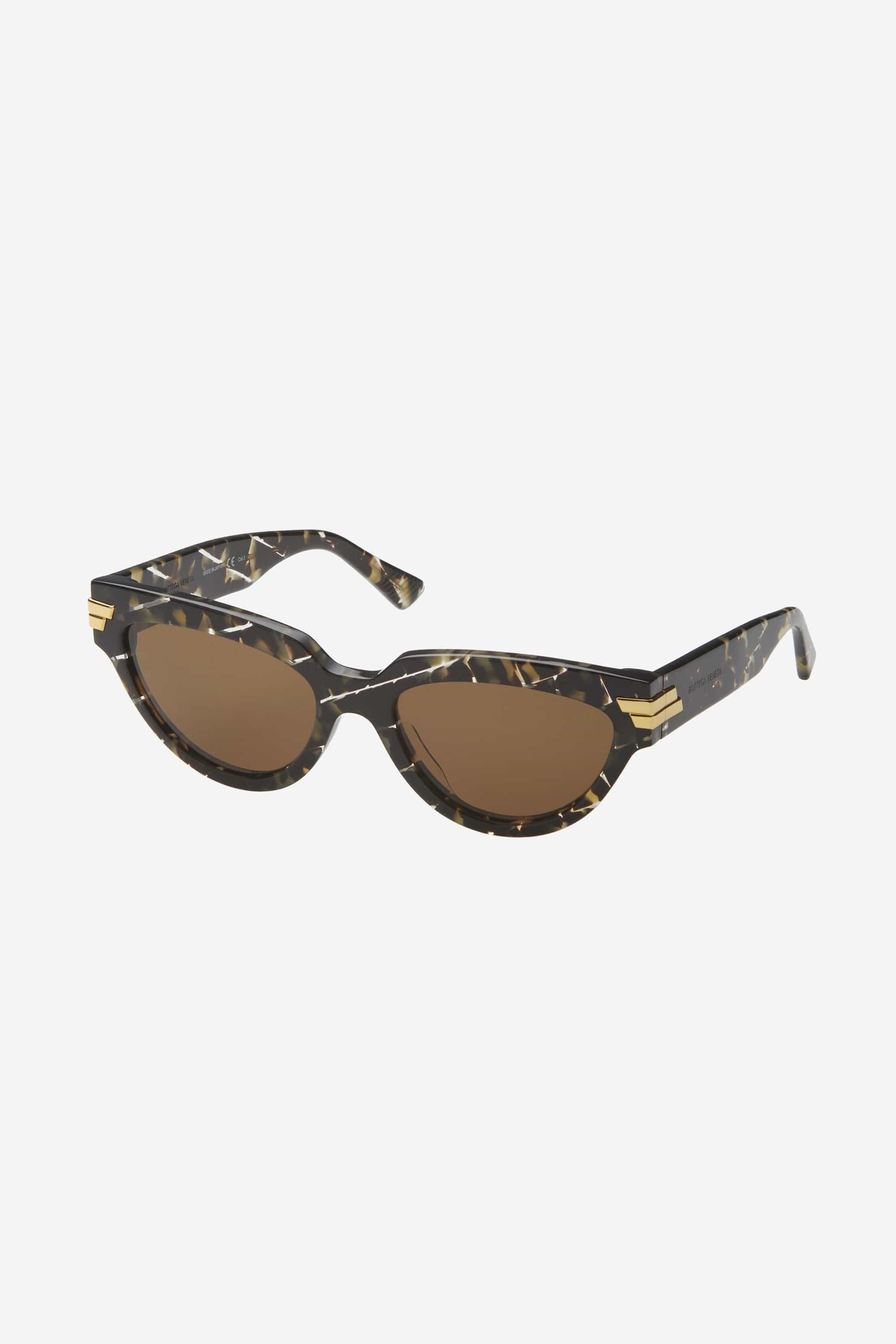 Bottega Veneta soft cat-eye havana sunglasses - Eyewear Club