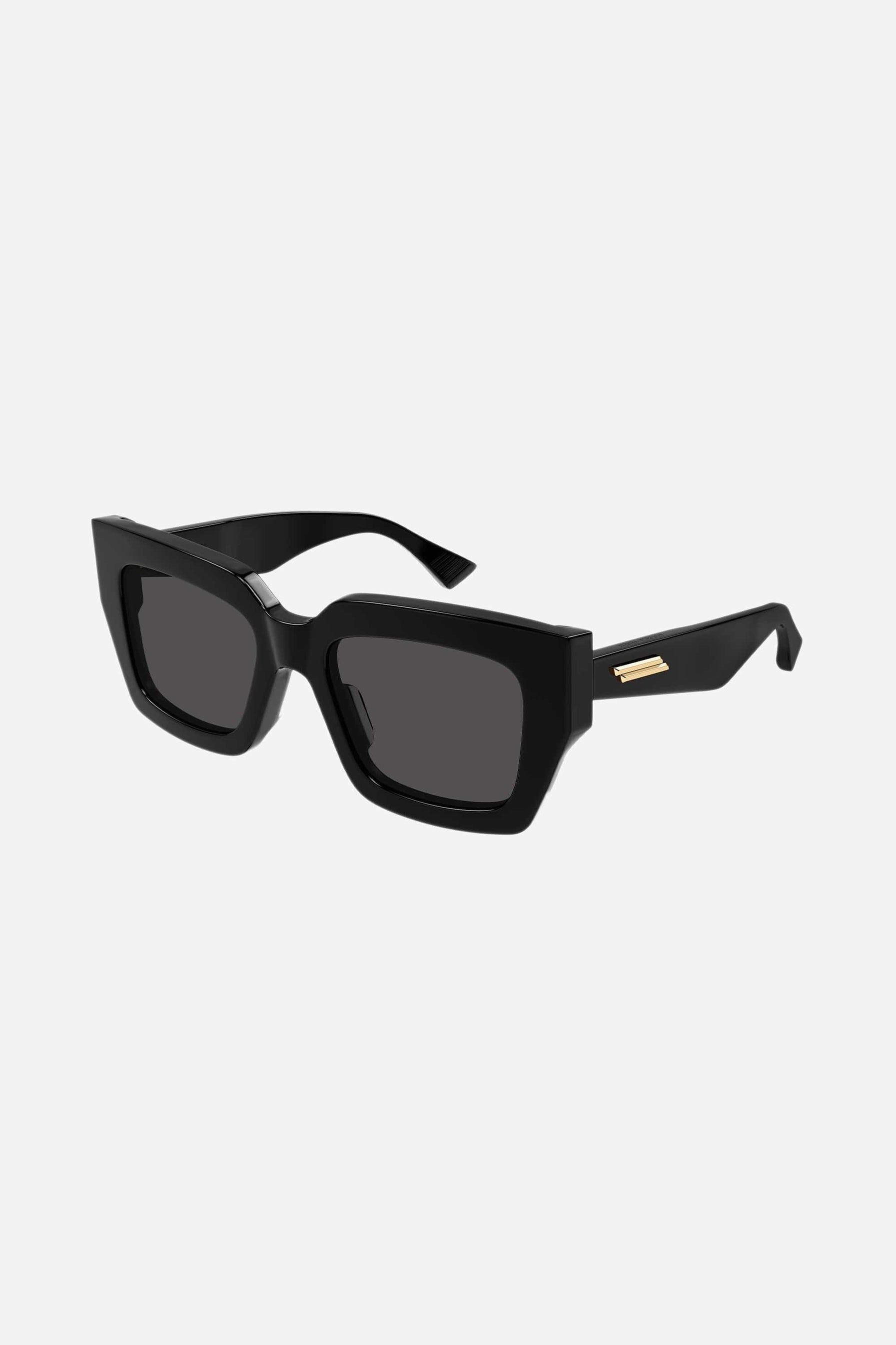 Bottega Veneta squared bold black sunglasses - Eyewear Club