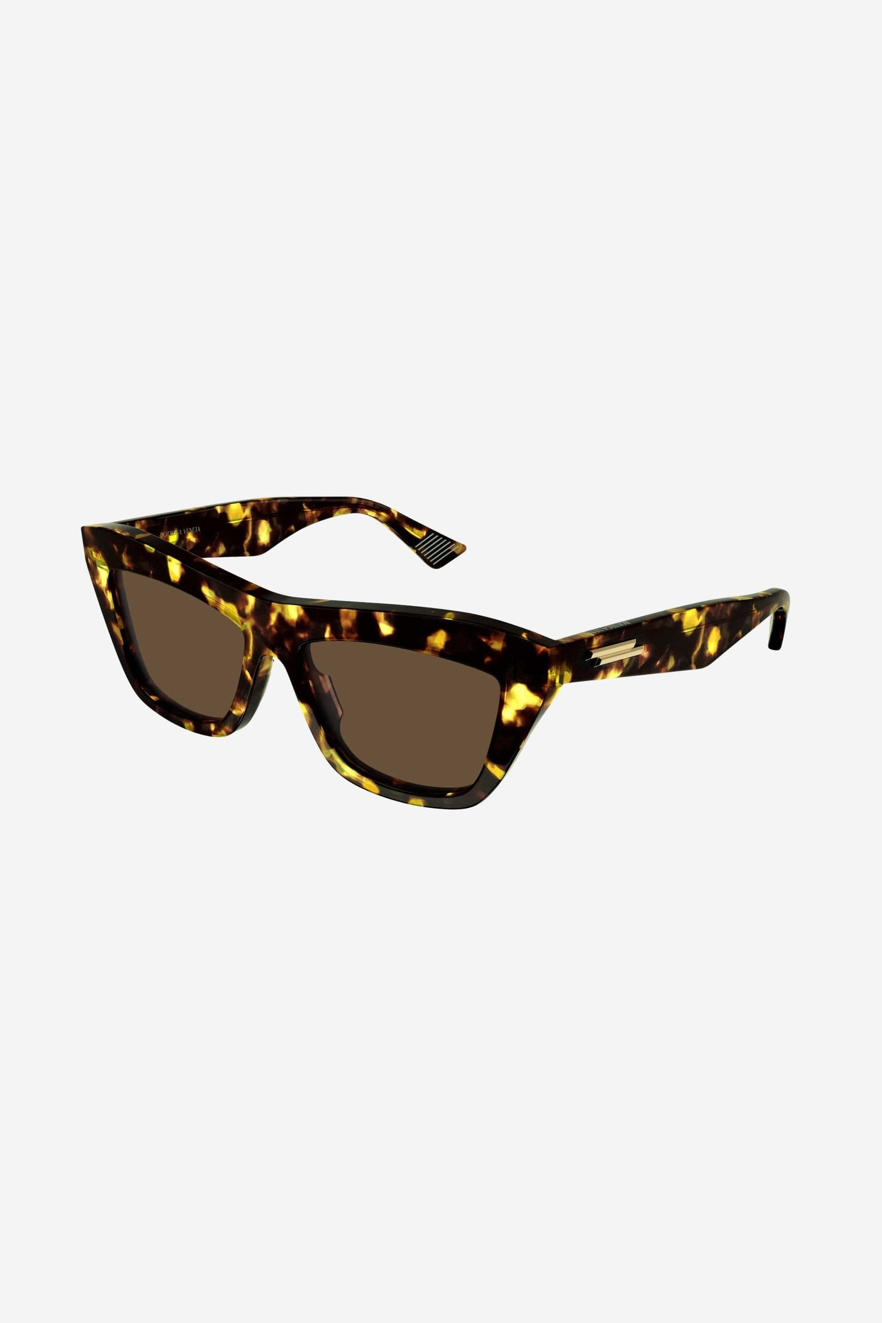 Bottega Veneta squared cat eye havana sunglasses - Eyewear Club