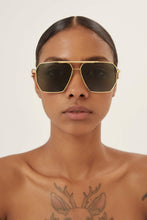 Load image into Gallery viewer, Bottega Veneta UNISEX super light caravan gold green sunglasses - Eyewear Club

