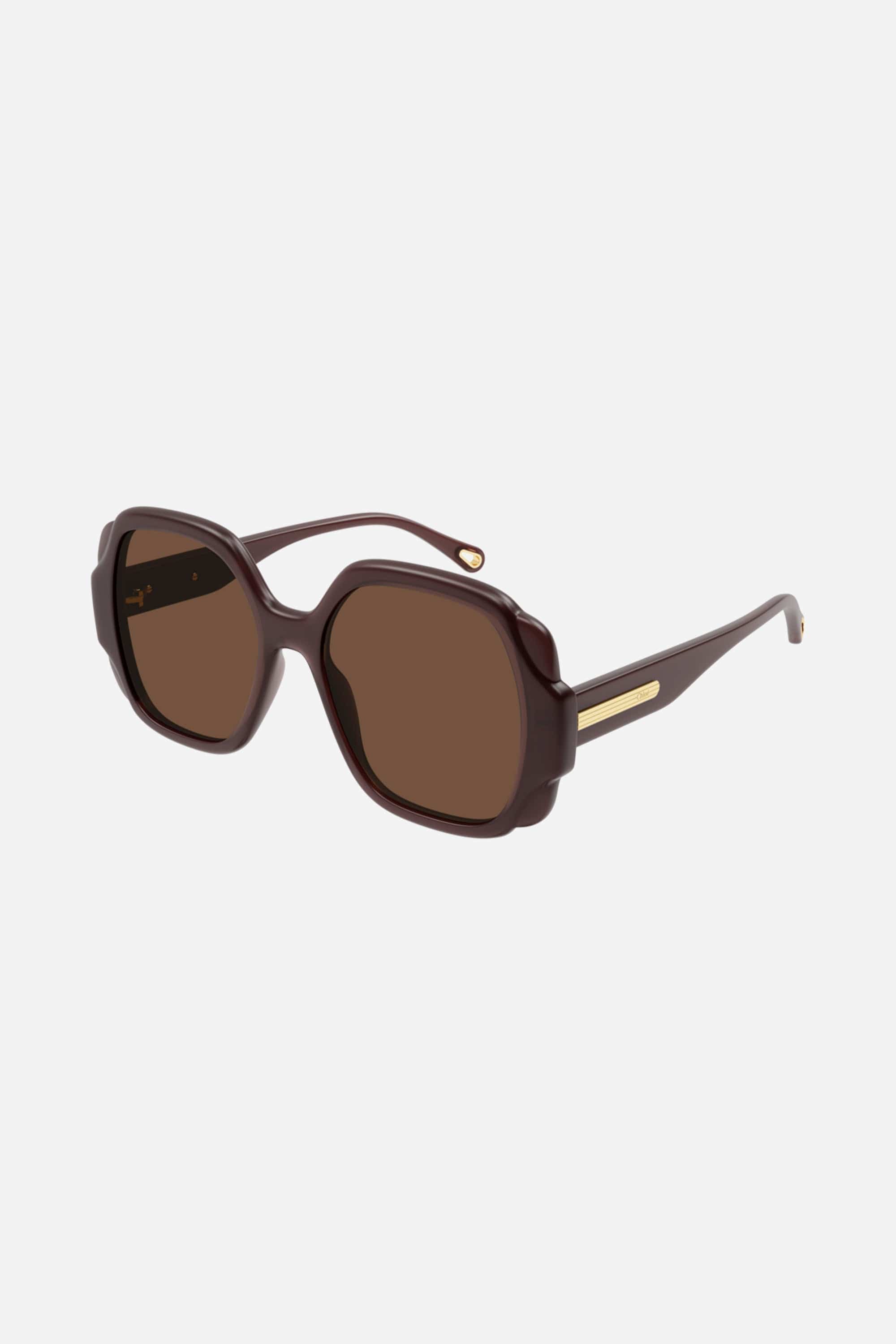 Chloe round dark brown sunglasses - Eyewear Club