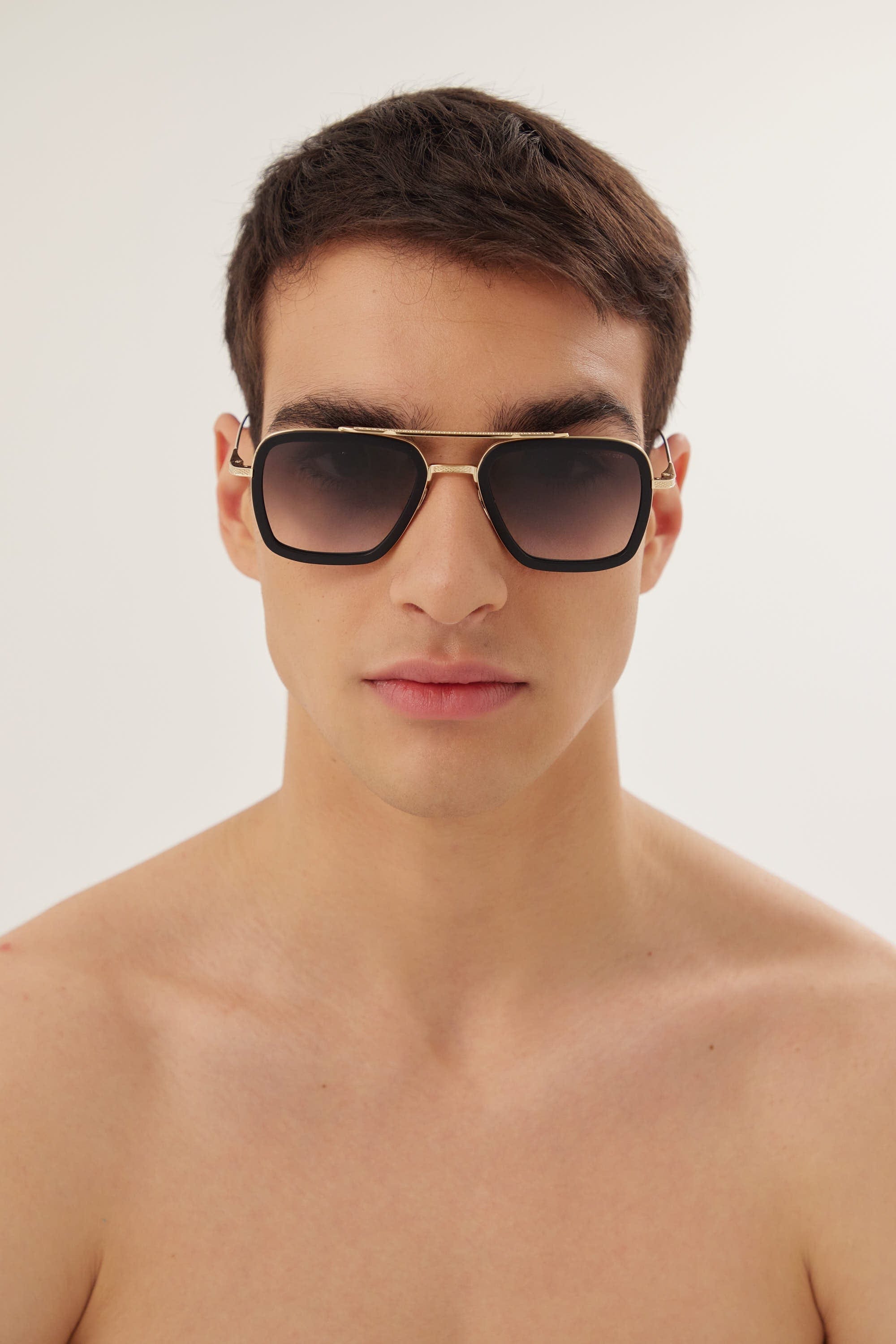 Dita FLIGHT 6 black and gold caravan sunglasses - Eyewear Club