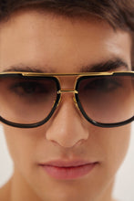 Load image into Gallery viewer, Dita MACH-ONE black and gold caravan sunglasses - Eyewear Club
