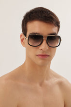 Load image into Gallery viewer, Dita MACH-ONE black and grey gold caravan sunglasses - Eyewear Club
