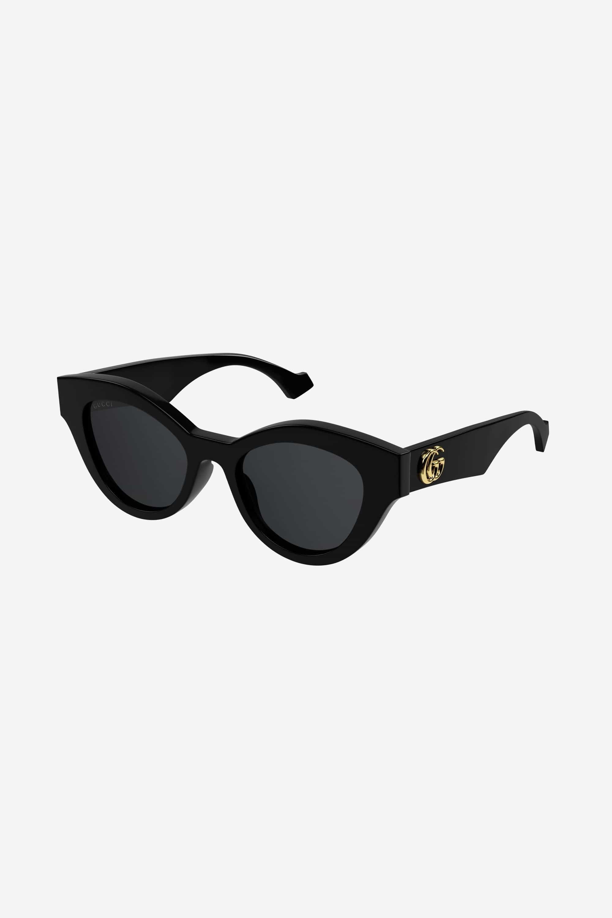 Gucci cat eye black sunglasses with GG logo - Eyewear Club