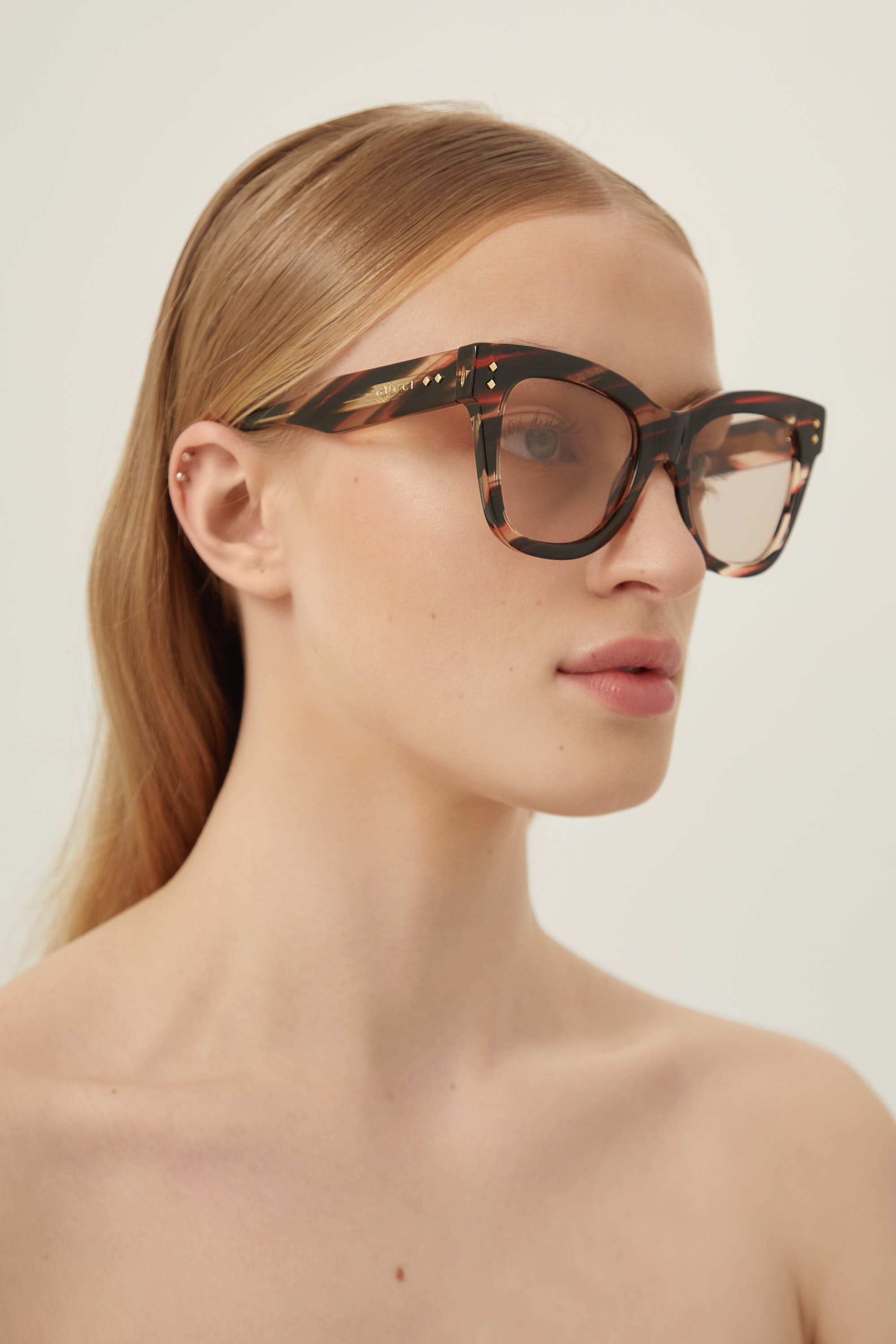 Gucci cat-eye style havana sunglasses - Eyewear Club