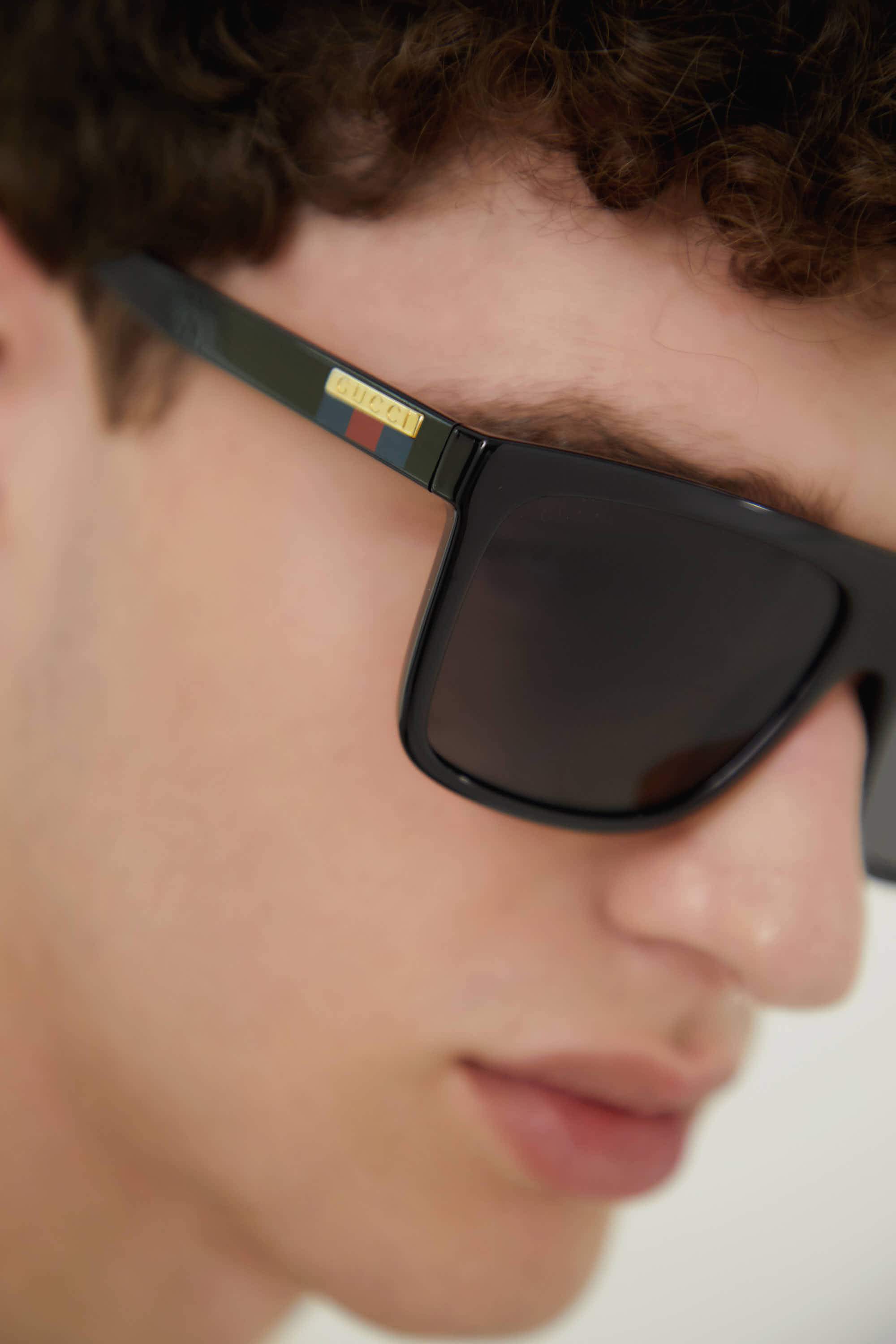 Gucci flat top squared masculine sunglasses - Eyewear Club
