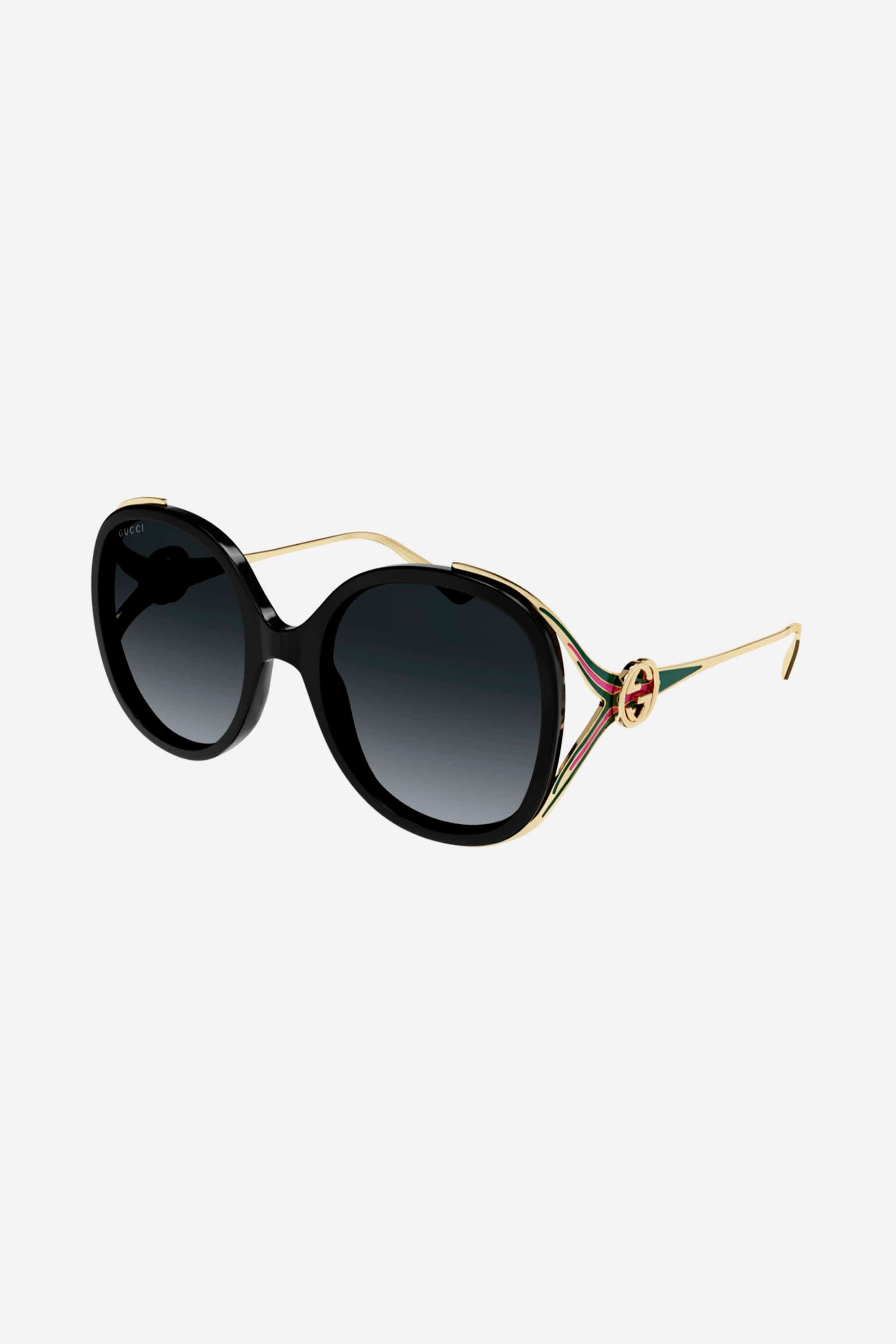 Gucci fork acetate black sunglasses - Eyewear Club